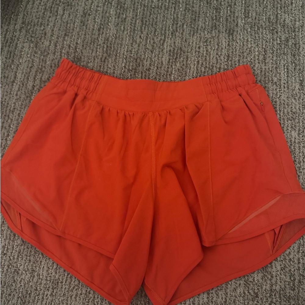 Lululemon Athletica Vibrant Orange Athletic Shorts
